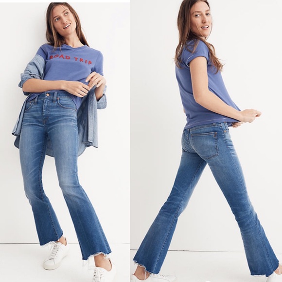 Madewell Denim - Madewell Cali Demi Boot Destructed Hem Edition